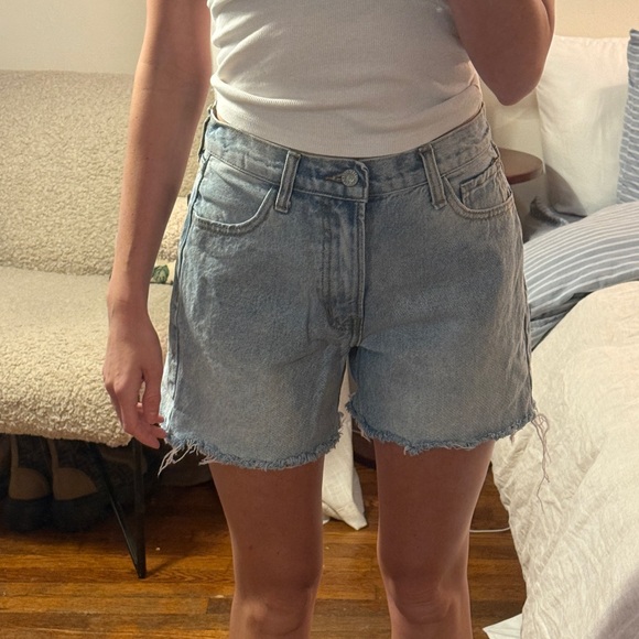 Brandy Melville Pants - J. Galt Women's Light Blue Denim Shorts